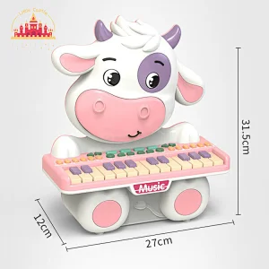 Musical toys cute cow shape plastic electronic organ toy for kids SL07A001