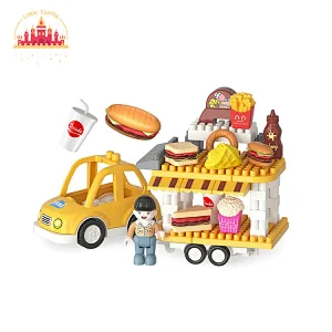 143Pcs Diy Ice Cream Truck Plastic Interlocking Building Block Toy For Kids SL13A040