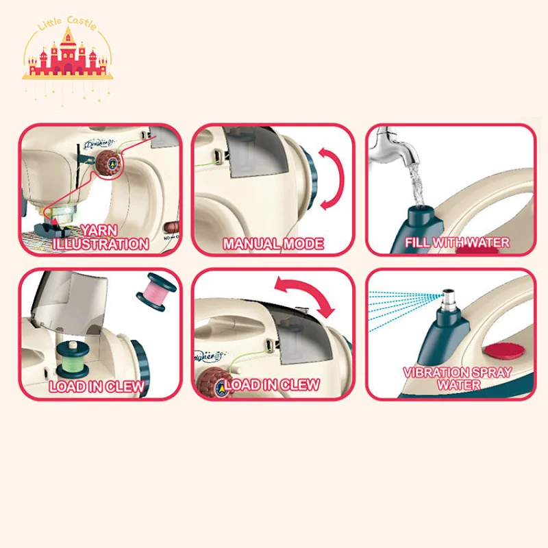 New design battery operated small plastic sewing machine set toy for toddler SL10D197