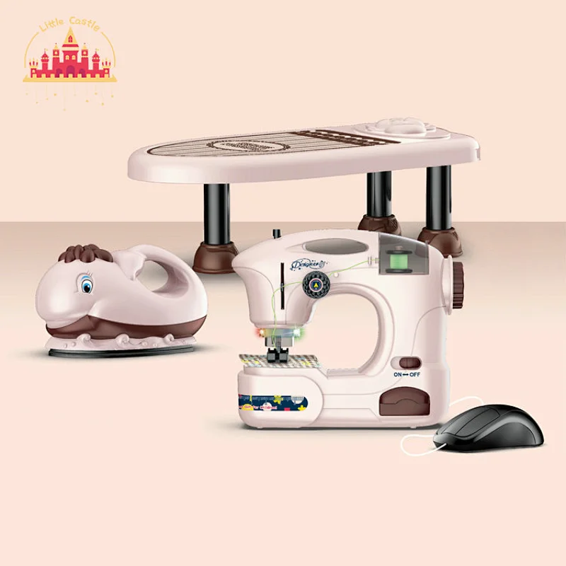 Best sale kids educational electric fish iron set toy with basket and small bed board SL10D246