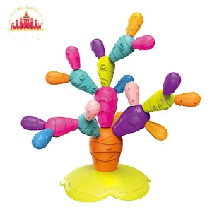 Customized Colorful Kids Magnetic Plastic Cactus Building Block Toy SL13D002