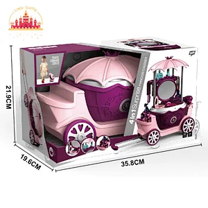 Princess 31pcs plastic pink dresser cart toy with mirror for girls SL10G032