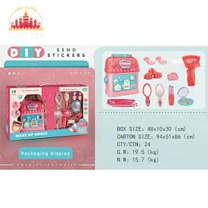 New Design Kids Jewelry Set Backpack Portable Pretend Play Dress Up Toy SL10G091