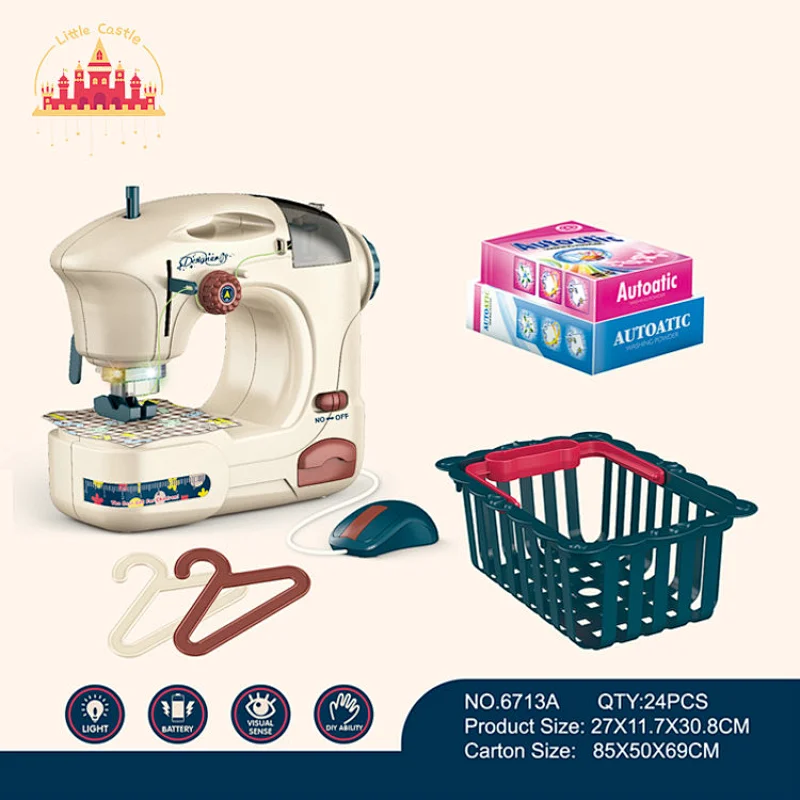 New design battery operated small plastic sewing machine set toy for toddler SL10D197