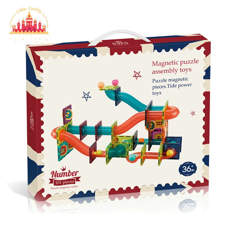3D Toy Plastic Magnetic Building Blocks Toy Set with Rolling Ball for Kids SL13A044