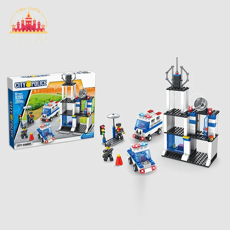 Police Station Building Block Set Toy Plastic Kids Educational DIY Toy SL13A073