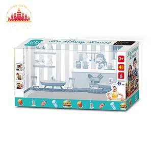 Premium quality plastic kids ordering machine toy with hamburger coffee machine set SL10D252