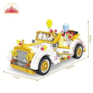 Newest Mini Kids Toy Plastic Wedding Dress Car Toy Building Block SL03B005