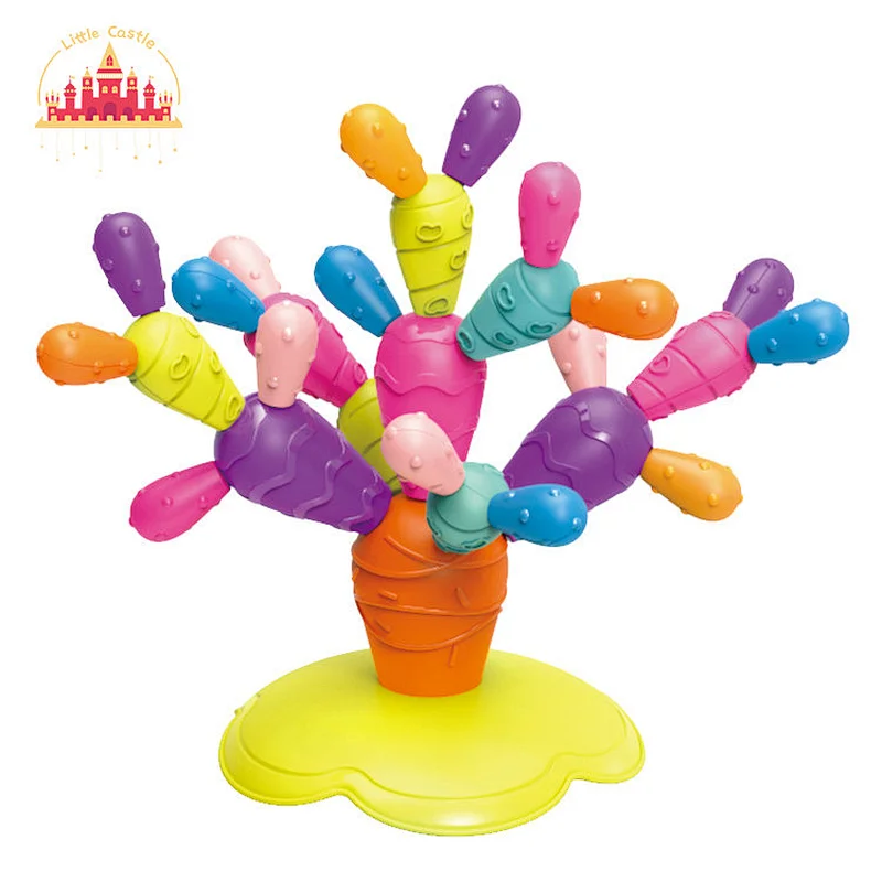 Customized Colorful Kids Magnetic Plastic Cactus Building Block Toy SL13D002