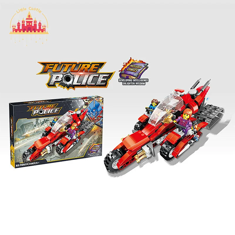 2022 Popular Police Motorcycle Plastic Building Block Toy Creative Toy For Kids SL13A099