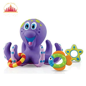 Educational Plastic Baby Cute Purple Octopus Hoopla Rings Toy Bath Toy SL01A053
