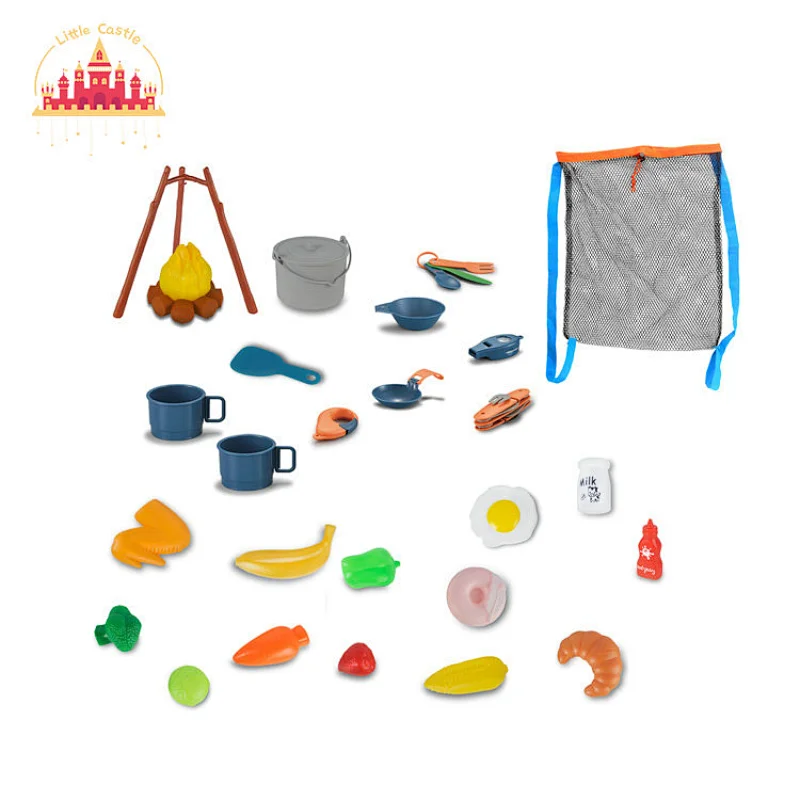 Baby Pretend Plastic Play Toy Picnic Set with Campfire Telescope and Tent SL01D016