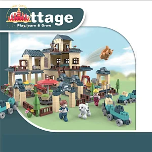 575 PCS Diy Construction Villa Plastic Building Block Toy For Kids SL13A006