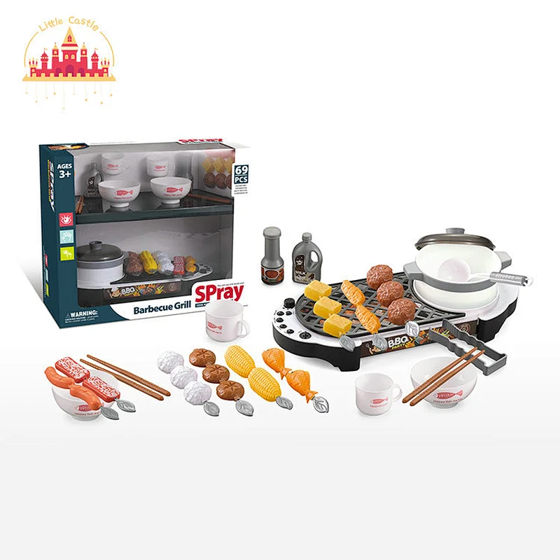Wholesale interesting barbecue grill toy educational kitchen toys pretend barbecue and hot pot toy SL10D175