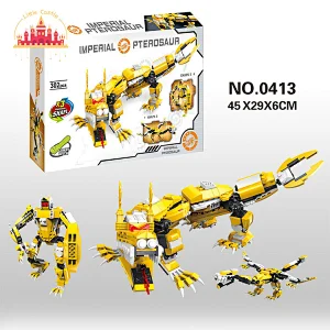 3 Transform Shapes Dinosaur Model Plastic Stegosaurus Building Block Toy For Kids SL13A083
