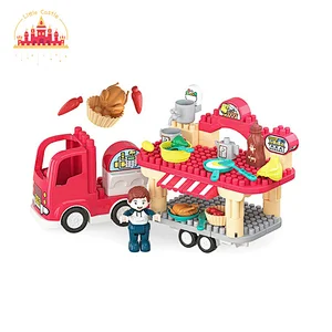 143Pcs Diy Ice Cream Truck Plastic Interlocking Building Block Toy For Kids SL13A040