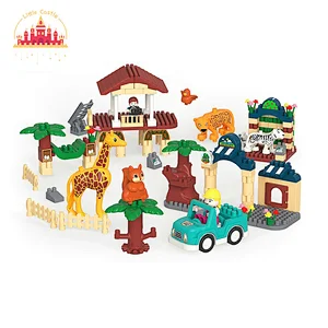 Assemble Educational Toy Plastic 350 PCS Dinosuar And Forest Building Block Toy For Kids SL13A025