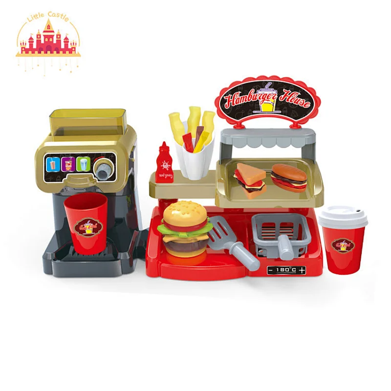 Pink dessert ordering machine with coffee machine set for children SL10D260