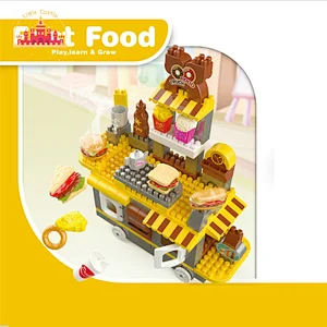Construction Building Blocks Kit Educational Toy 124 PCS Ice Cream Truck Toy For Kids SL13A008
