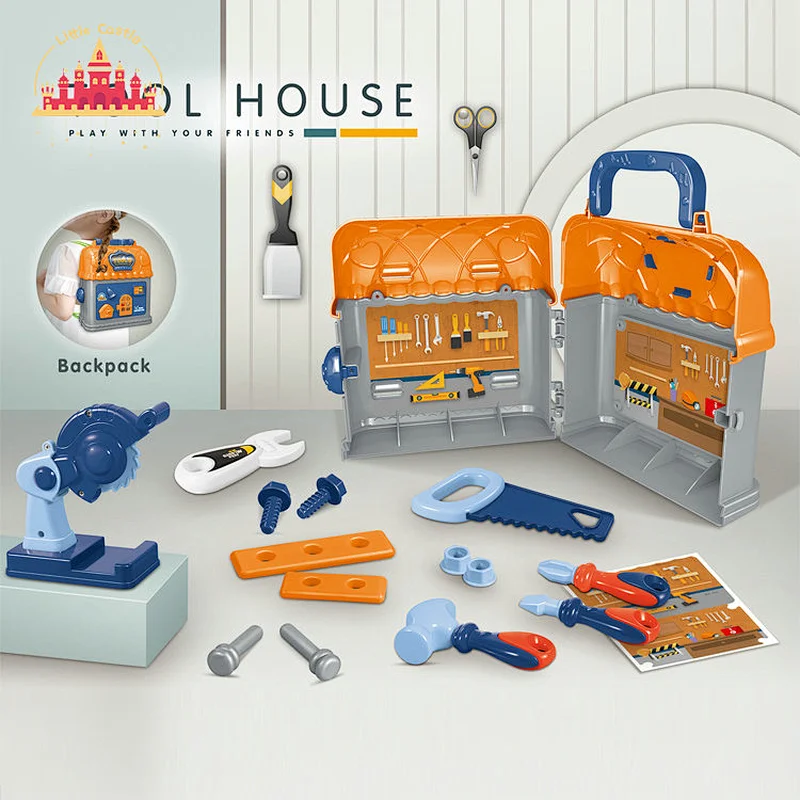 Hot Sale Plastic Pretend Play Toy Portable Tool Set Box For Kids SL10G090
