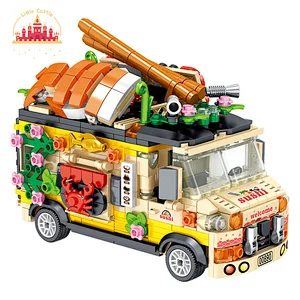 Street View Plastic Sushi Cart Toy for Kids Assembly Building Blocks Toy SL03B010
