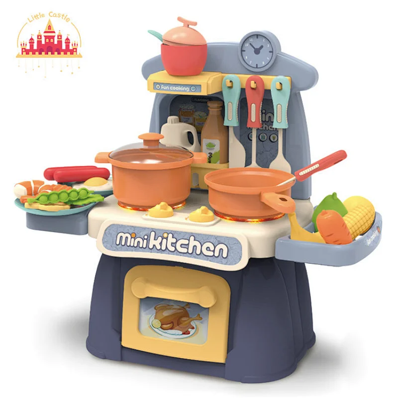 Good Quality 63 CM Plastic Music Kitchen with Spray and Light for Toddler SL10C005