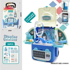 Fashion Pretend Play Toy Portable Dress Up Set Backpack For Kids SL10G094