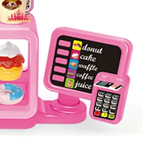 Pink dessert ordering machine with coffee machine set for children SL10D260