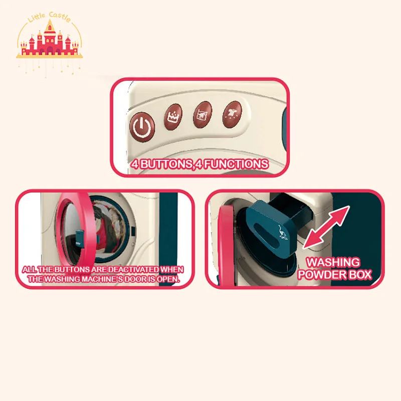 Mini Washing Machine Toy Plastic Electric Washer Toy With Light and Music SL10D192