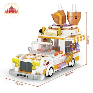 High Quality Children DIY BlockToys Plastic Milk Tea Cart Toy SL03B004