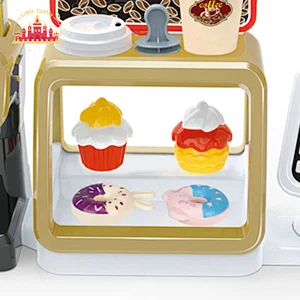 Ordering machine with dessert coffee machine set kids plastic ice cream counter toy SL10D256