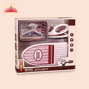 Simulation mini appliance toy plastic electric king bed board set toy with iron and basket SL10D248