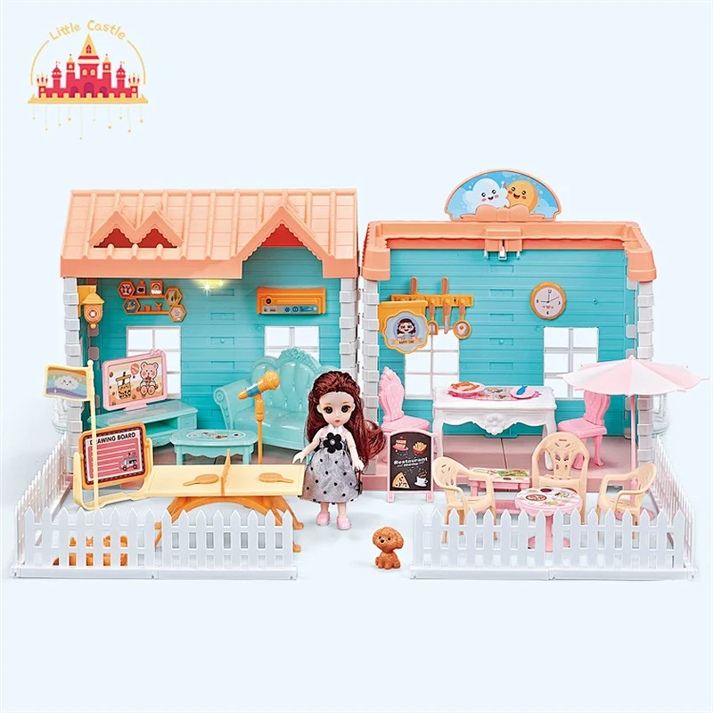 High Quality Doll Pretend Play Plastic Fashion Villa Set Toy For Kids SL06A019