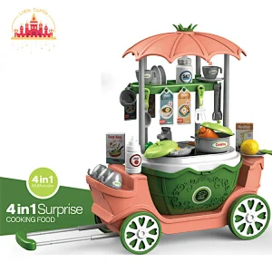 4 in 1 princess kitchen tableware cart toy pretend play toy plastic educational toy SL10G033