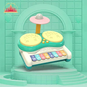 2 in 1 plastic music jazz drum toy with piano for children SL07A002