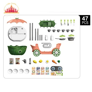 4 in 1 princess kitchen tableware cart toy pretend play toy plastic educational toy SL10G033