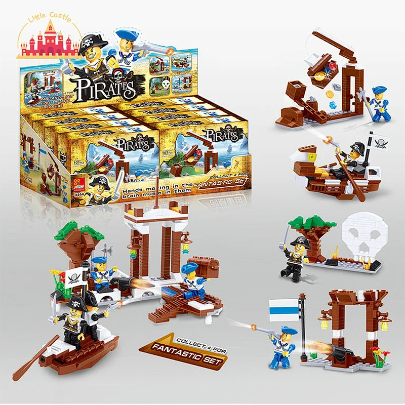 Educational DIY Toy Pirate Model Building Block Set Toy For Kids SL13A092