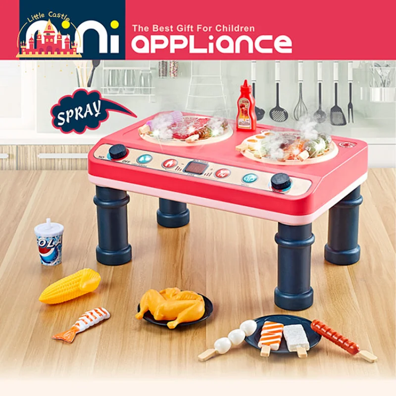Most Interesting plastic barbecue table set toy with light and sound SL10D215