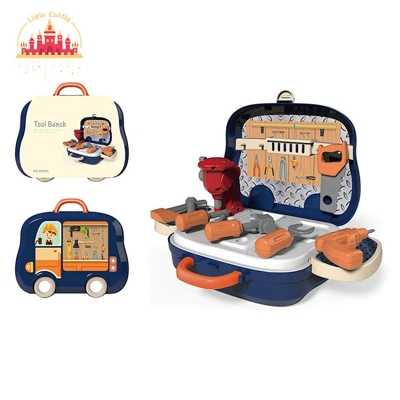 Pretend Play Simulation Tool Set Toys Portable Plastic Tool Box For Kids SL10G263