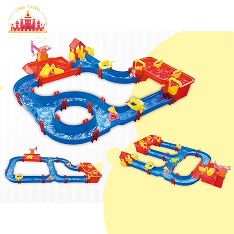 Popular 79 Pcs Assembly Plastic Water Park Track Funny Water Game For Kids SL01A392
