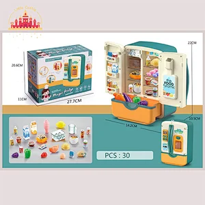 Hot Sale Kids 30 Pcs Electric Plastic Refrigerator Set Toy With Light Music SL10D815