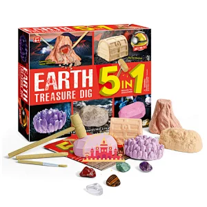 Archaeological Excavation Game 5Pcs Dinosaur Skeleton Digging Set For Kids SL17A080