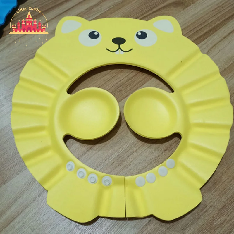 Hot Sale Bathing Protecton Soft Adjustable Cute Cartoon Shower Hat For Baby SL18A002