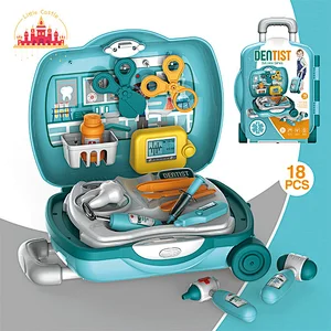 High Quality Trolley Case Pretend Play 18 Pcs Plastic Doctor Set Toys For Kids SL10G314