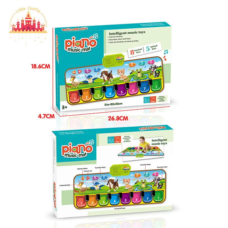 Educational Musical Toy Cartoon Animal Electronic Piano Play Mat For Kids SL07D018