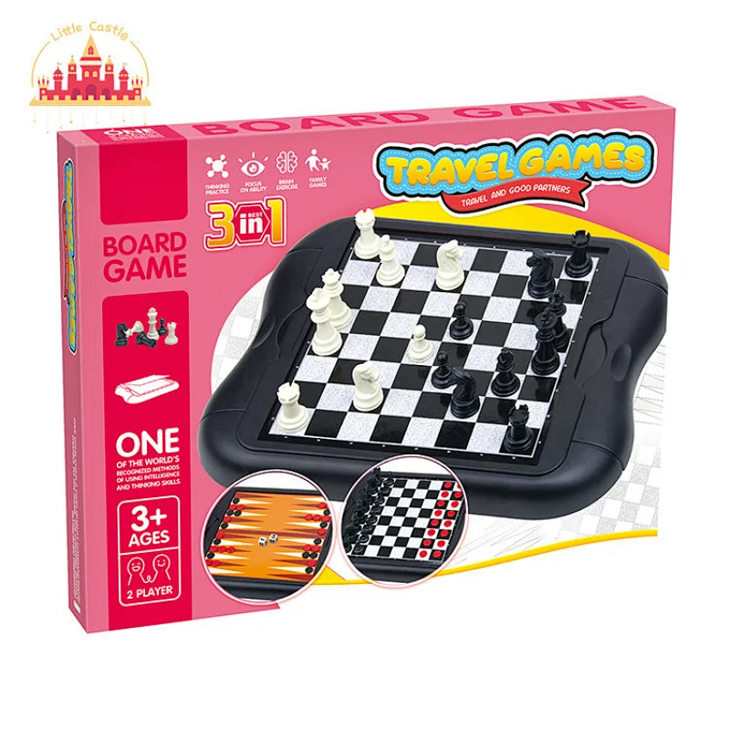 Family Interactive Table Board Game 7 In 1 Plastic Chess Game Set For Kids SL11A109