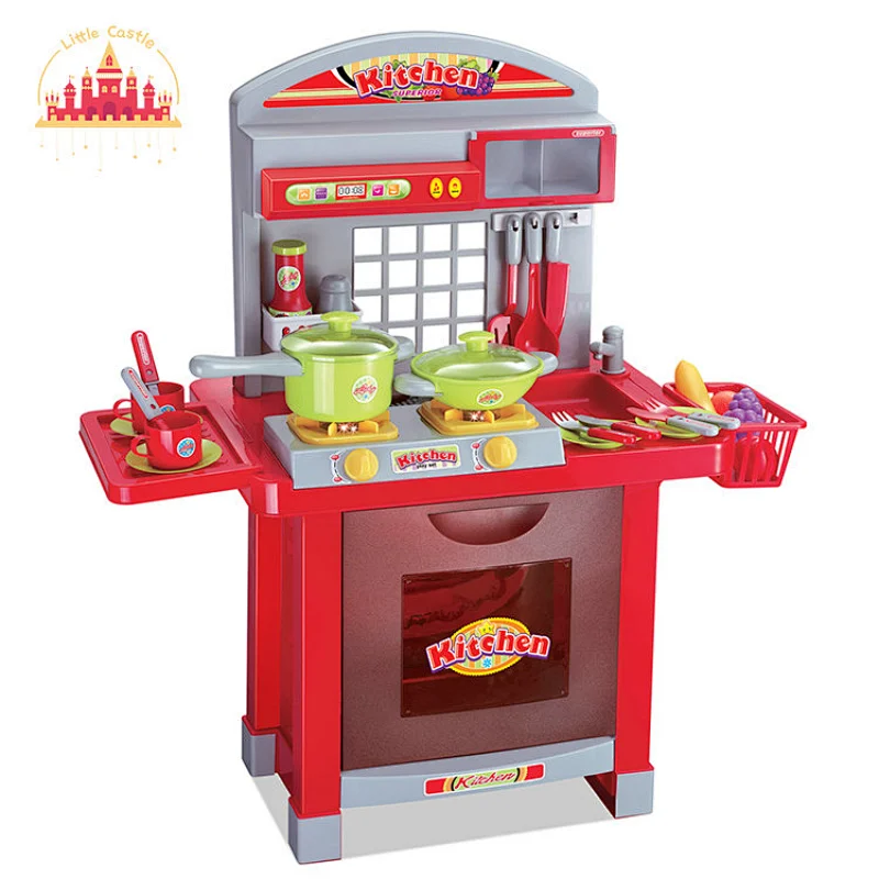 Kitchen Set Toys Pretend Play Kids Plastic Cooking Table With Light Music SL10C371