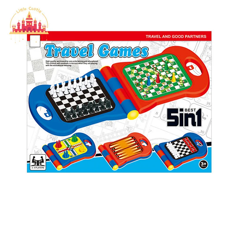 Family Interactive Table Board Game 7 In 1 Plastic Chess Game Set For Kids SL11A109