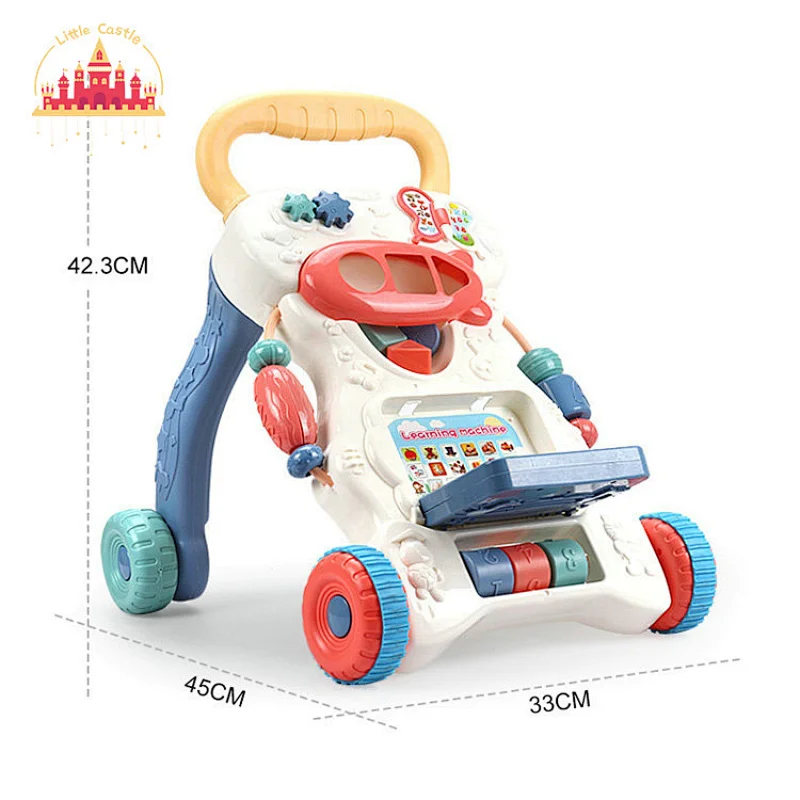 Customize Educational Trolley Toy Plastic Baby Walker With Learning Machine SL16E003