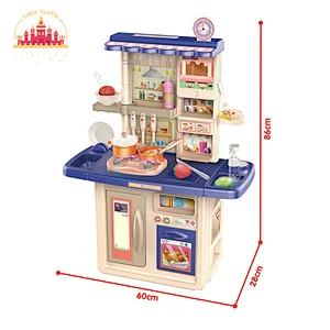 Popular Kids Kitchen Play Set Plastic Spraying Cooking Table With Sound Light SL10C126